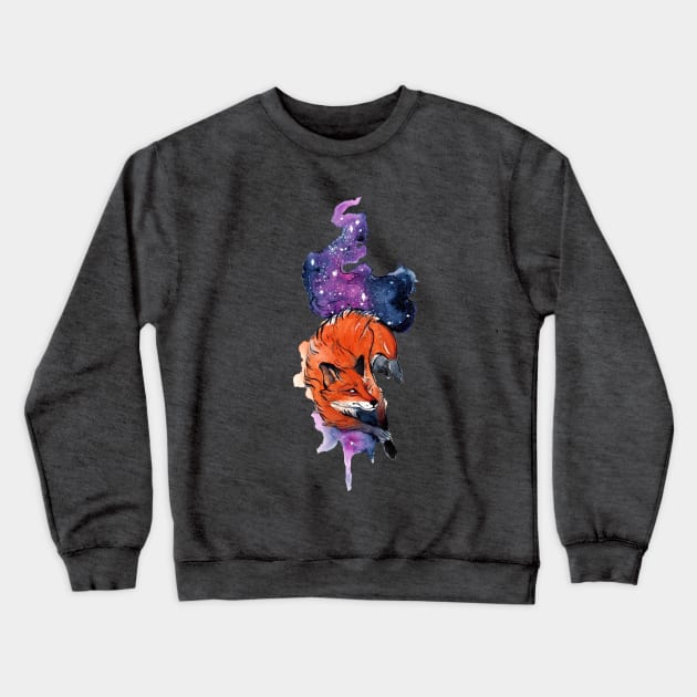 Fox galaxy Crewneck Sweatshirt by RubisFirenos